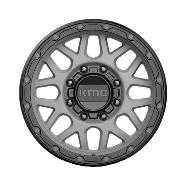 KM535 GRENADE 17X8.5 8X165.1 ET00 CB125.5 MATTE GRAY W/ MATTE BLACK LIP - Image 2