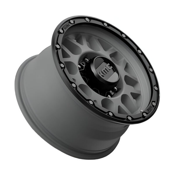 KM535 GRENADE 17X8.5 8X165.1 ET00 CB125.5 MATTE GRAY W/ MATTE BLACK LIP - Image 3