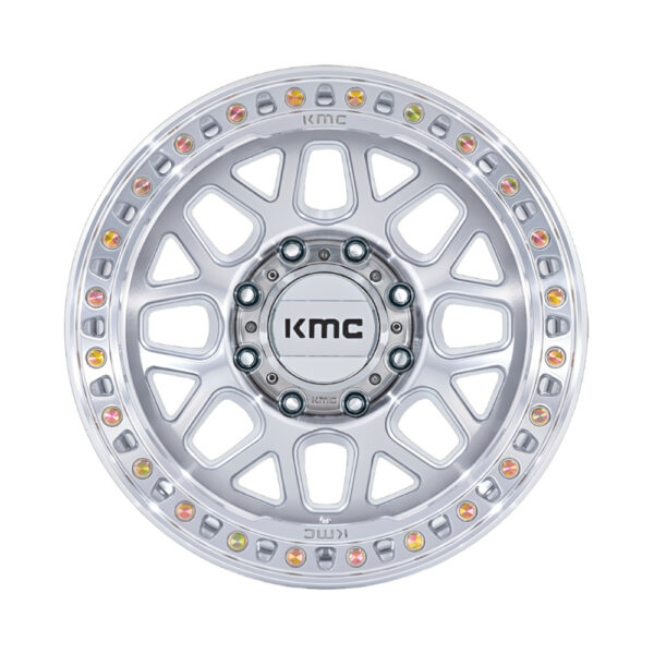 KM549 GRS 20X9 8X165.1 ET18 CB125.1 GLOSS SILVER/MACH FACE - Image 2