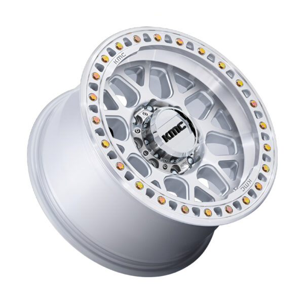 KM549 GRS 20X9 8X165.1 ET18 CB125.1 GLOSS SILVER/MACH FACE - Image 3