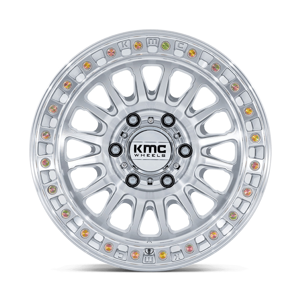 KM552 IMS 18X9 6X139.7 ET00 CB106.1 GLOSS SILVER MACHINED FACE - Image 3