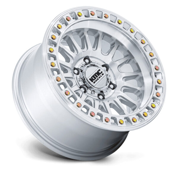 KM552 IMS 18X9 6X139.7 ET00 CB106.1 GLOSS SILVER MACHINED FACE - Image 5