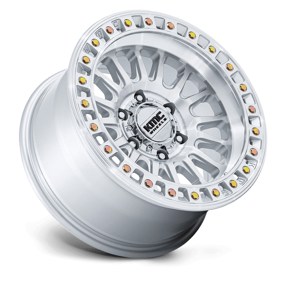 KM552 IMS 18X9 6X139.7 ET00 CB106.1 GLOSS SILVER MACHINED FACE - Image 2