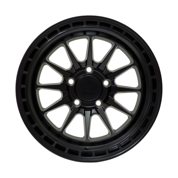 BAJA 17X9 5X127 ET-12 CB71.5 MATTE BLACK/MATTE BLACK RING - Image 2