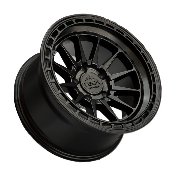 BAJA 17X9 5X127 ET-12 CB71.5 MATTE BLACK/MATTE BLACK RING - Image 3
