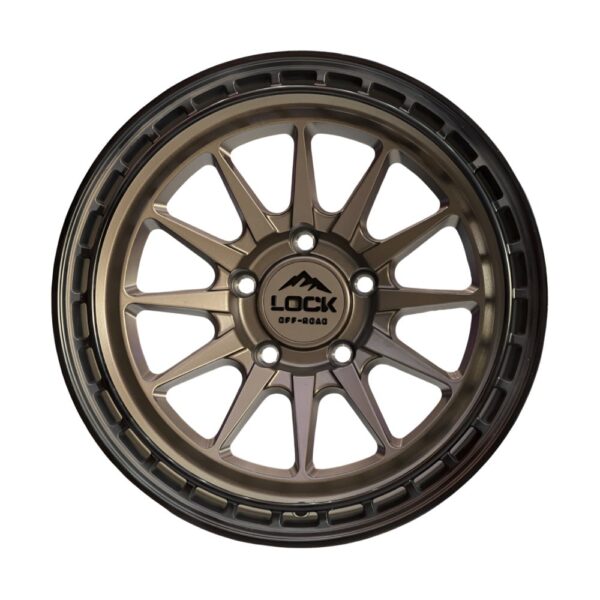 BAJA 17X9 5X127 ET-12 CB71.5 MATTE DESERT BRONZE/MATTE BLACK RING - Image 2