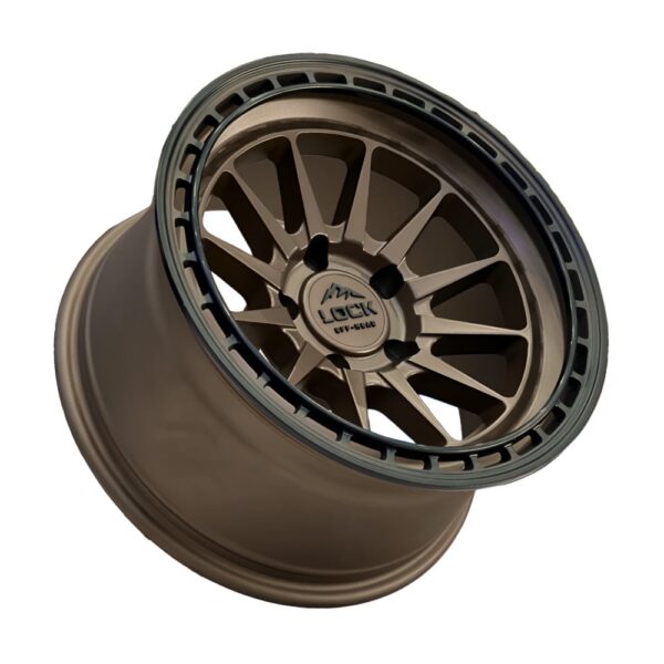 BAJA 17X9 5X127 ET-12 CB71.5 MATTE DESERT BRONZE/MATTE BLACK RING - Image 3