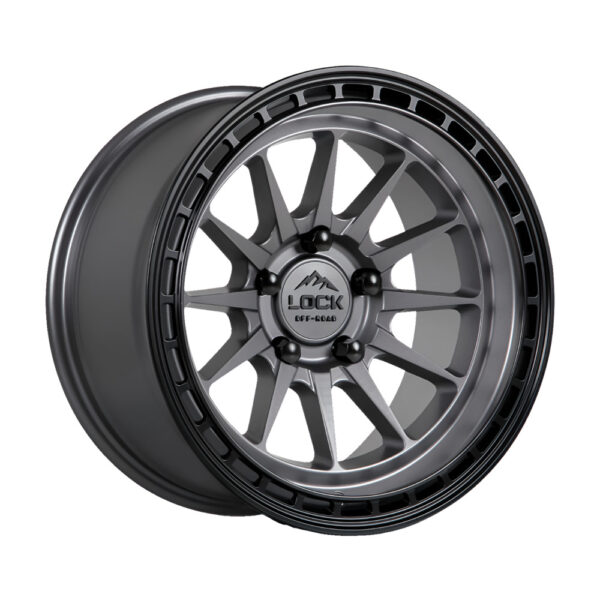 BAJA 17X9 5X127 ET-12 CB71.5 MATTE GRY/MATTE BLACK RING