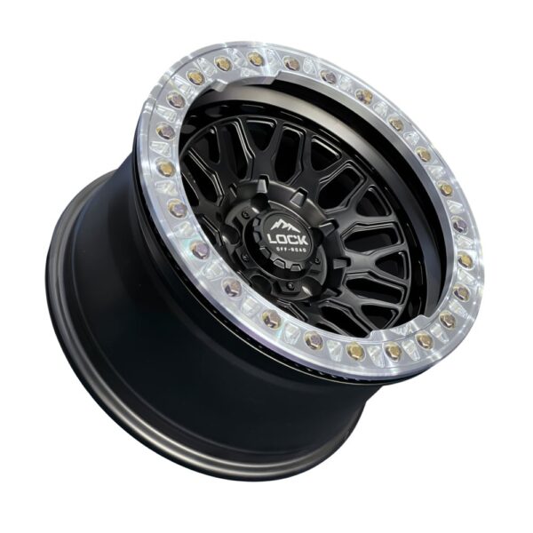 INVADER (FORGED beadlock) 17X9 5X127 ET-38 CB71.5 MATTE BLACK - Image 3