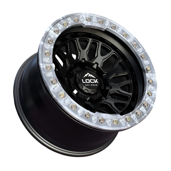 INVADER (FORGED beadlock) 17X9 6X139.7 ET25 CB106 MATTE BLACK - Image 3