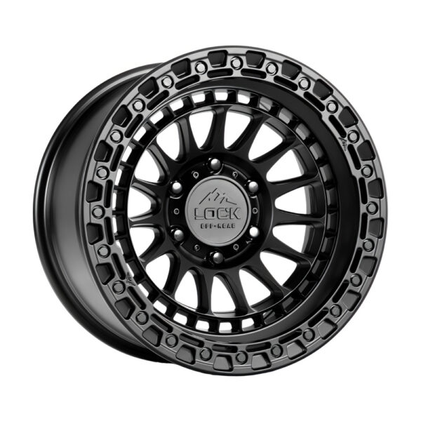 MOJAVE 17X9 6X139.7 ET00 CB106.1 MATTE BLACK/ MATTE BLACK RING