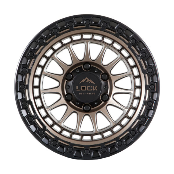 MOJAVE 17X8.5 6X139.7 ET25 CB95.1 MATTE BRONZE/MATTE BLACK RING - Image 2