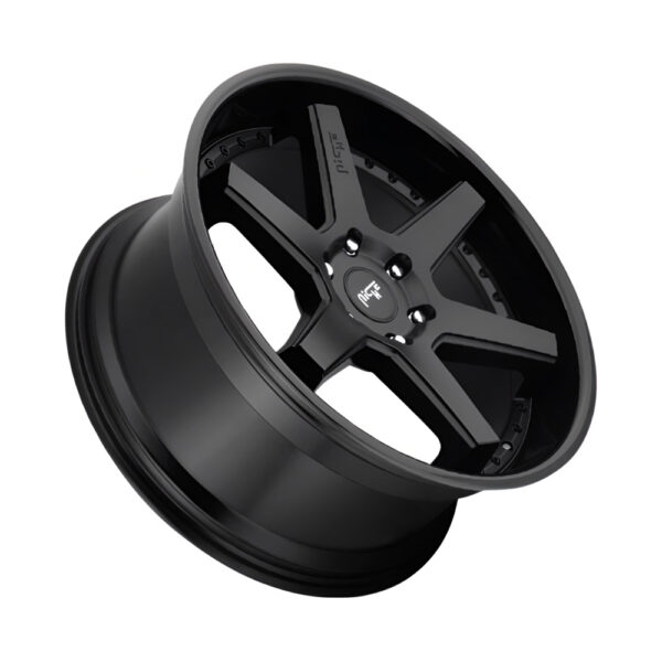 M192 ALTAIR 22X10 6X139.7 ET25 CB78.1 MATTE BLACK CENT/ GLOSS BLACK LIP - Image 3