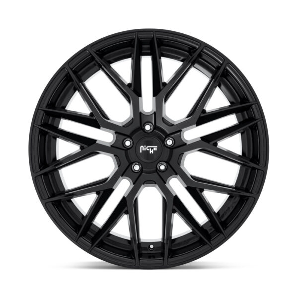 M224 GAMMA 19X8.5 5X112 ET42 CB66.5 GLOSS BLACK - Image 2