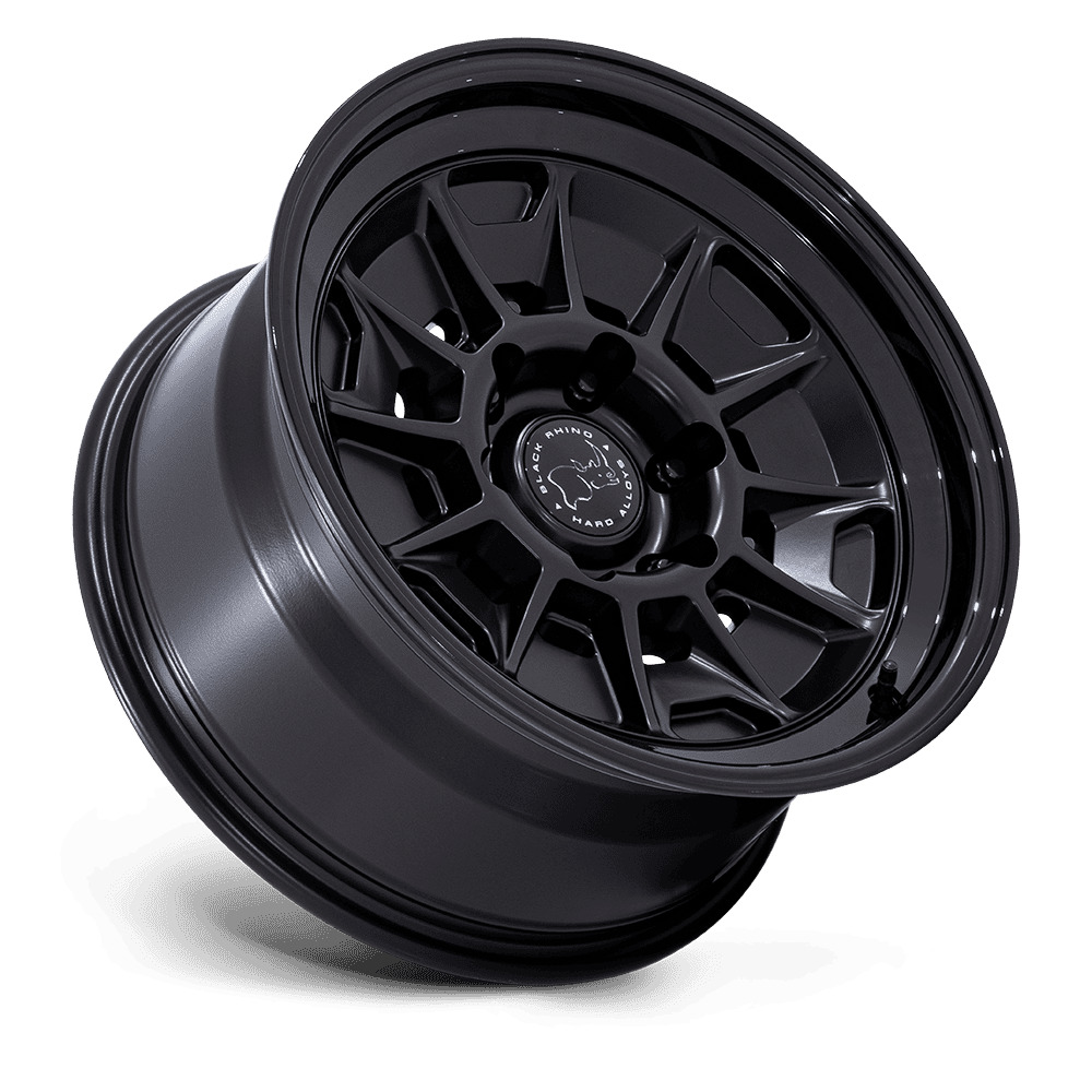 br021mb17856810n mondo 17x8.5 6x139.7 et 10 cb106.1 matte black/gloss black lip