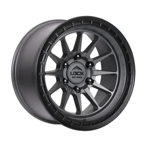 baja baja 17x9 6x139.7 et+1 cb106 matte grey/matte black ring