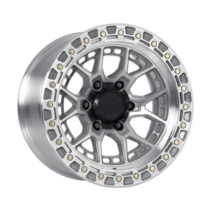 commando commando 17x9 6x139.7 et+0 cb106.1 machine / clear coat