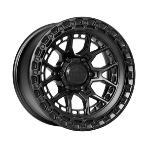 commando commando 17x9 6x139.7 et+0 cb106.1 matte black/matte black ring